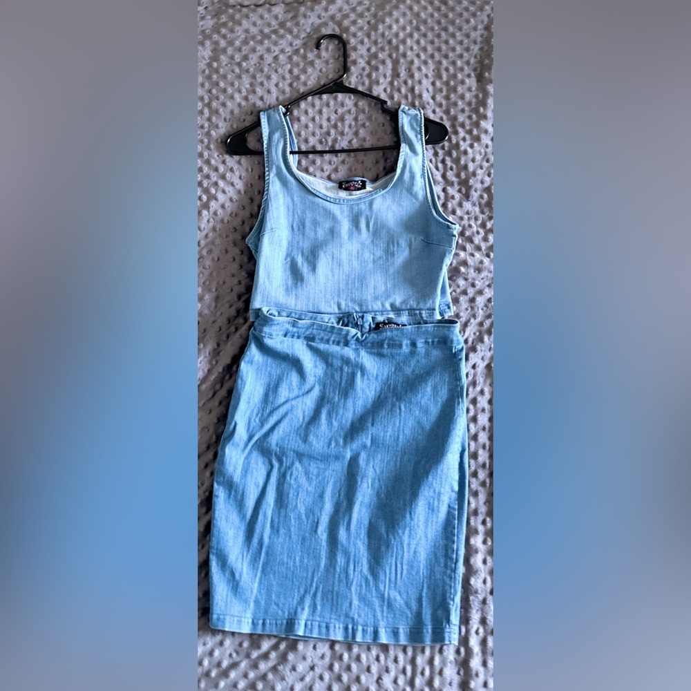 Super Sexy Bodycon Crop top and Skirt Set